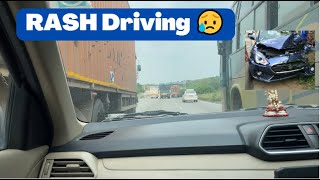 RASH Driving Gone WRONG ❌ | Truck और BUS के बीच में MARUTI | DRIVE SAFE