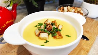 Сырный крем-суп. Легкий рецепт вкусного супа к обеду. Сheese cream soup