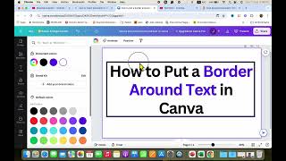 How to Put a Border Around Text in Canva