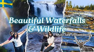 Unforgettable Waterfalls🌊of Sweden | Easy access | No Hike needed #roadtrip #europe #indiansinsweden