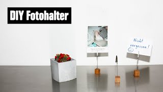 DIY Fotohalter / Kartenhalter aus Holz