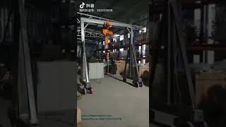 sample testing vedio for PORTABLE mobile gantry crane with chain hoist 2