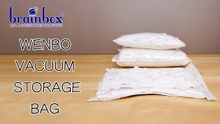 885184 Wenbo Vaccum Bag Storage Organizer Plastik Tebal Kantong Vakum