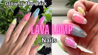 HOW TO GEL X LAVA LAMP NAILS // GLOW IN THE DARK SAVILAND GEL POLISH REVIEW