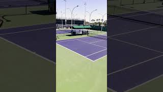 Rafael Nadal practicing at Indian Wells California