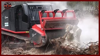 Extreme Dangerous Monster Stump Removal Excavator | Fastest Big Chainsaw Cutting Tree Machines