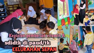 kegiatan pemberian vitamin A dan sdidtk pada anak paud/tk  di kelurahan sepan