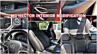 MG HECTOR RED & BLACK INTERIOR MODIFICATION UNDER ₹25000/-