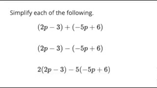 Simplifying Algebraic Expressions - Example