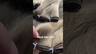 Hand tied weft