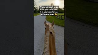 FUNNY 😆 |  When your SADDLE has different plans! #Horsebackriding #Saddle #Horse