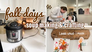 Spend A Fall 🍂 Day With Me | Homemade Soup & Crafts 🎨