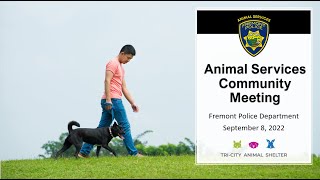 September 8, 2022 Animal Ordinance Community Meeting