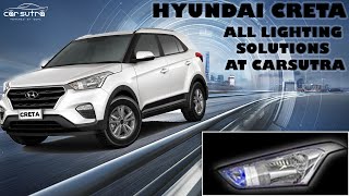 🛑HYUNDAI CRETA Car Headlight⚡ Solution at Carsutra Surat  Premium Quality High  and Low beams💥