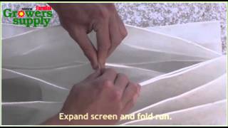 GrowSpan Greenhouse Vent Accordion Insect Screen Installation Part 01