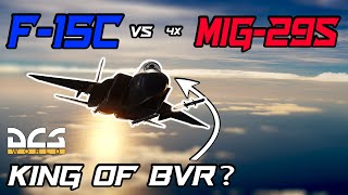 F-15 BVR Engagement Vs MiG-29s | DCS World | Long Range Engagement | AMRAAM