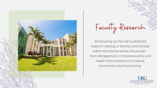 Research Highlights: Women-related Topics in Business and Life | FAU College of Business