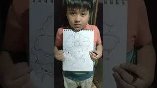 My Son Draw a Flower as His Gift for Mother's Day