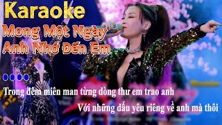 KARAOKE REMIX | MONG MỘT NGÀY ANH NHỚ ĐẾN EM | VĨNH THUYÊN KIM | TONE NỮ | BEAT GỐC KHÔNG BÈ