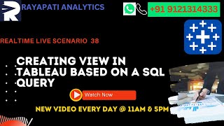 Creating view in Tableau based on a SQL query | Learn Tableau |