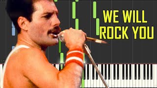 We Will Rock You - Queen [Synthesia Piano Tutorial]