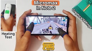 Micromax In Note 2 PUBG Test 🔥 PUBG Graphics Test and Gameplay with Heating Test | PUBG Budget phone