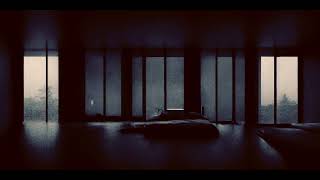 Dark Eerie Room With Rain Ambience 10 Hours for Sleep / Relax / Calm / Focus / Moods