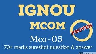 mco-05 mcom ignou important question answer exam march 2022