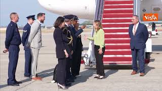 Giorgia Meloni arriva a Washington, la Premier negli USA per il vertice Nato