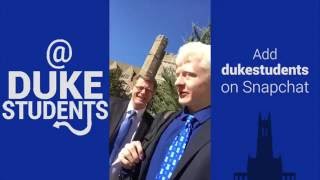 Snapchat Stories: Vincent Price Announced 10th Duke University President