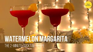 Watermelon Margarita Cocktail Recipe (4 Ingredients) | Homemade Cocktail Recipe With Tequila