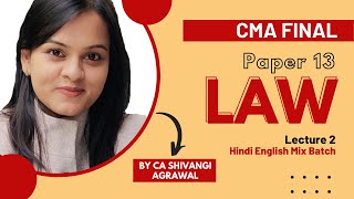 CMA Final Law | Paper 13 Corporate & Economic Laws | Hinglish | Lecture 2