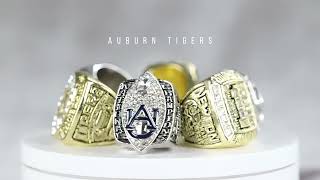 NCAA Auburn University Tigers 6 Champion Ring Set 2010, 2011, 2013