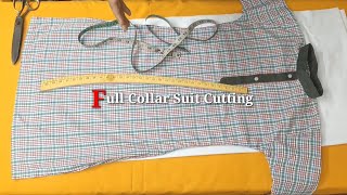 फुल कॉलर सूट की कटिंग /Full Collar Suit Cutting step by step