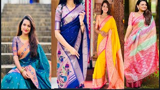 Rs 1299 silk saree/ Diwali trend PAITHANI saree/ 9842990693/ semi silk/ new trendy sarees / saree