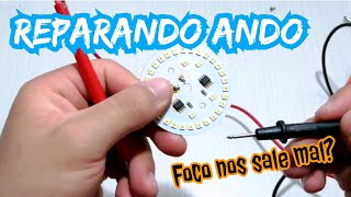 Reparando un foco de led