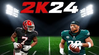 NFL 2K24 | Falcons at Eagles 🏈 | Rosters Out NOW ! (WIP) | Week 2 |