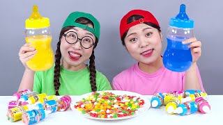 kẹo sữa thạch màu Mukbang DONA