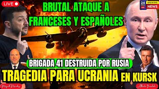 TRAGEDIA EN UCRANIA. SOLDADOS FRANCESES Y ESPAÑOLES SUFREN BRUTAL ATAQUE DE RUSIA EN KURSK.