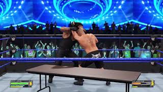 WWE 2K22 GM Mode Table Match Gameplay