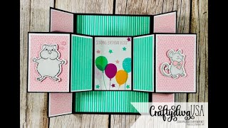 Double Gate Fun Fold Card - Featuring Stampin Up!