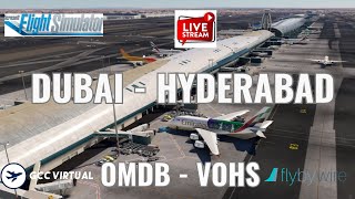 DUBAI - HYDERABAD, RAJIV GANDHI INTL | FlyByWire a380 | Emirates UAE42N | GCC Virtual | MSFS2020