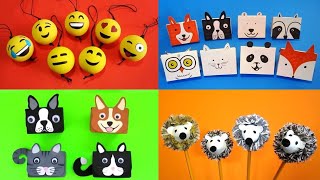 School Supplies craft ideas | Emoji Pendant; Mini Pencil Case; Pom-Pom Pencil Topper; Mini Notebook