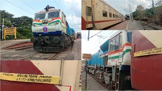 First run of 01465 Lokmanya Tilak Kanyakumari special departing Kasaragod | Kalyan WDP4D #40313