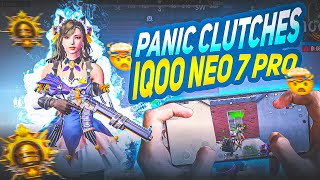 PANIC 1V4 CLUTCHES 💥 IQOO NEO 7 PRO SMOOTH + 90FPS PUBG / BGMI TEST 2023⚡4 FINGER GAMEPLAY