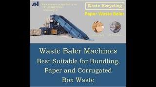 Automatic Waste Baling Machine/Bundling Machine for Cardboard/OCC/Carton Box/ Paper/Plastic Waste