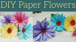 How to make Easy Paper Flowers / paper crafts / DIY