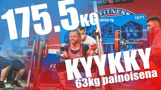 175.5kg KYYKKY -63kg sarjaan | Johanna Mikkola-Kankus