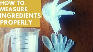 HOW TO USE MEASURING CUPS AND SPOONS BEFORE  BAKING