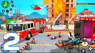 Pemadam Kebakaran Game Truk 3D | Android GamePlay #2 USE DRONE TO EXTINGUISH FIRE